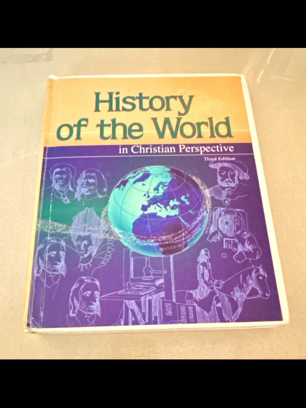 History of the World Textbook - Yellow & Purple Cover